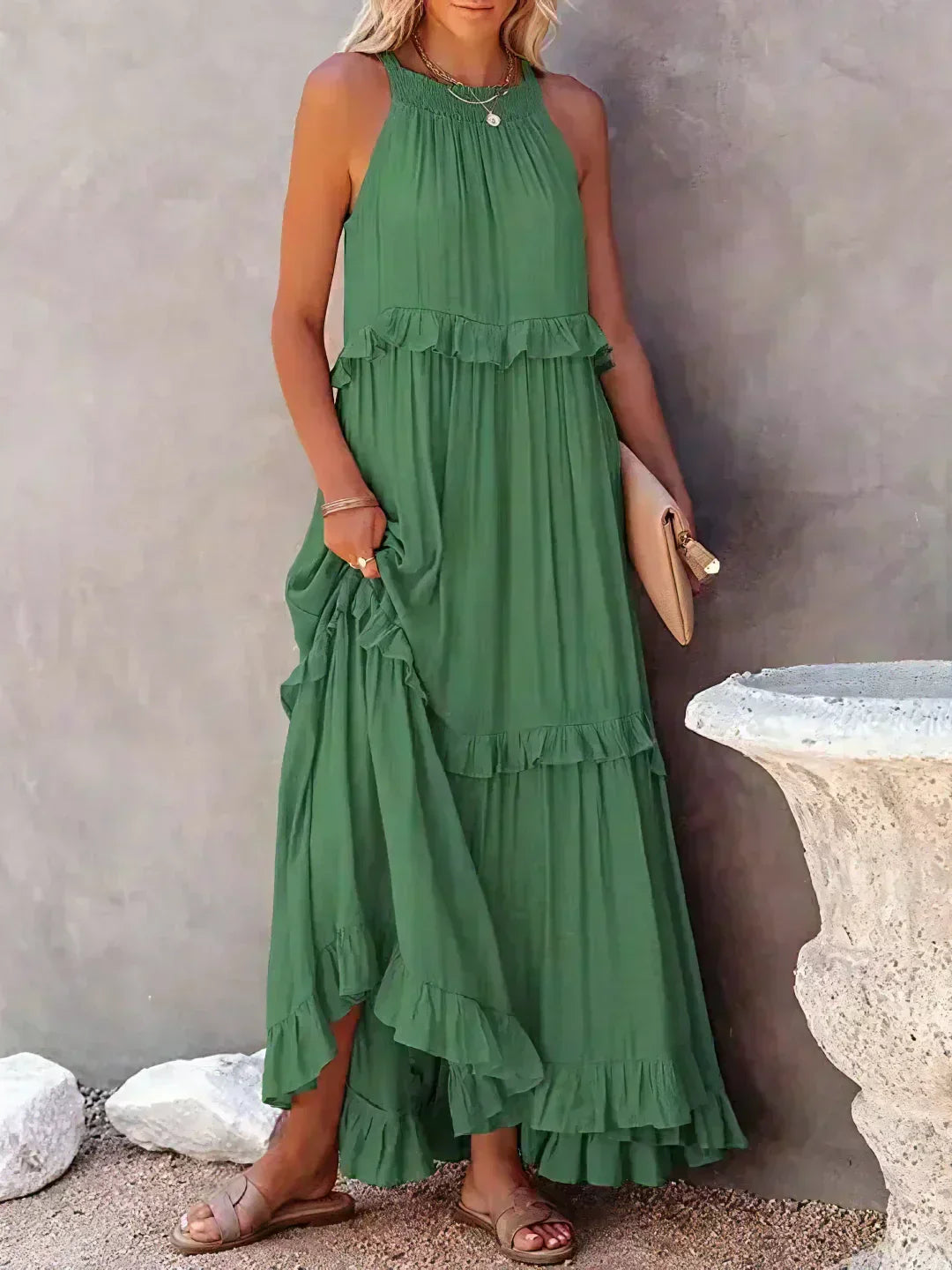 Coral - Vestido Longo