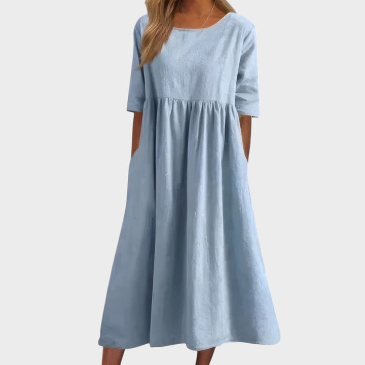 Catarina - Vestido de algodão lisonjeiro