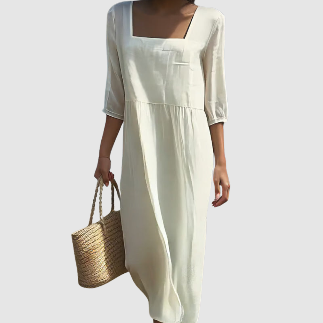 Nádia - Vestido Casual em Linho