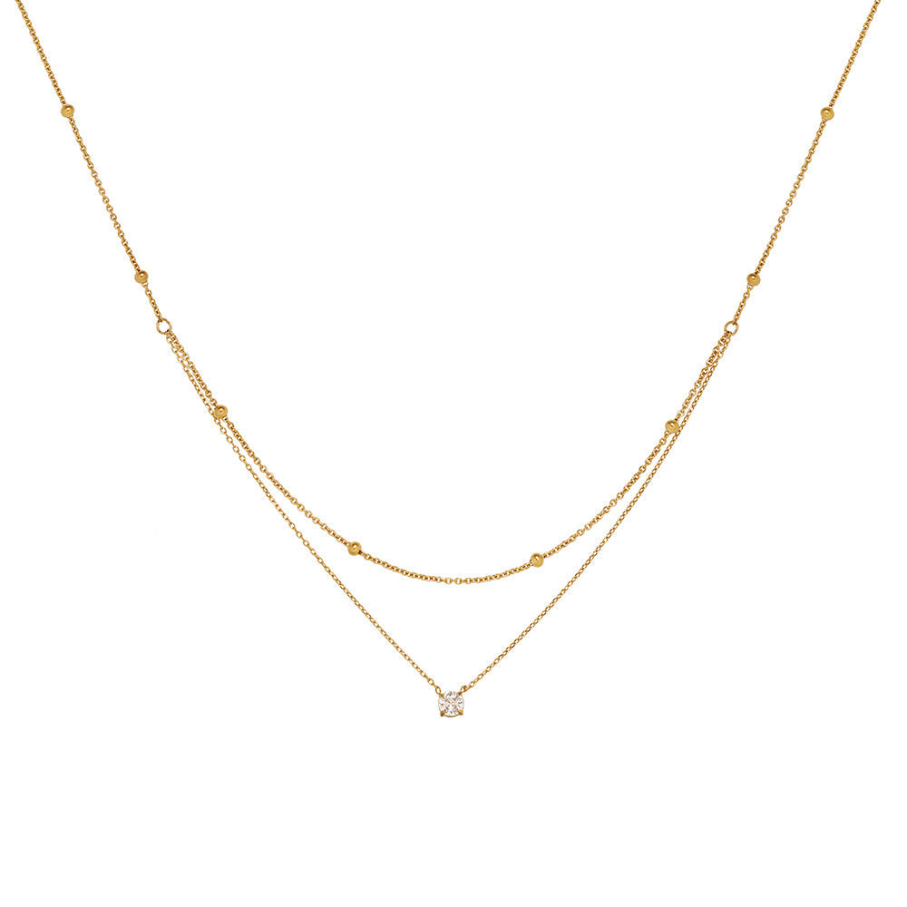 Duet Luxe — Dupla Camada com Pendente Dourado