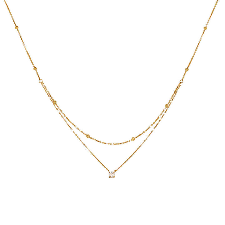 Duet Luxe — Dupla Camada com Pendente Dourado