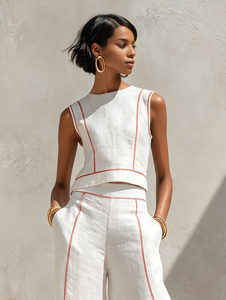 Essência | Conjunto de linho, blusa e calças