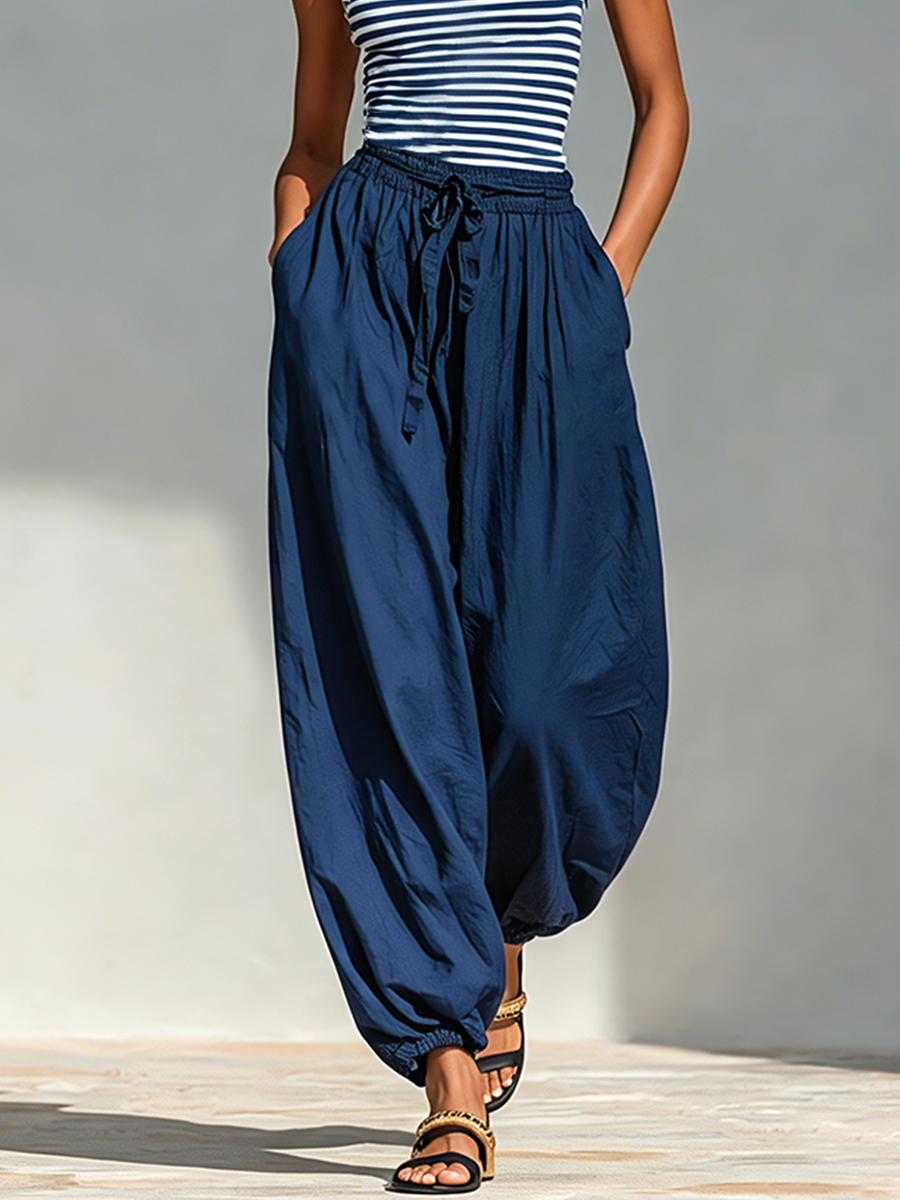 Marinha | Conjunto às riscas, azul-marinho