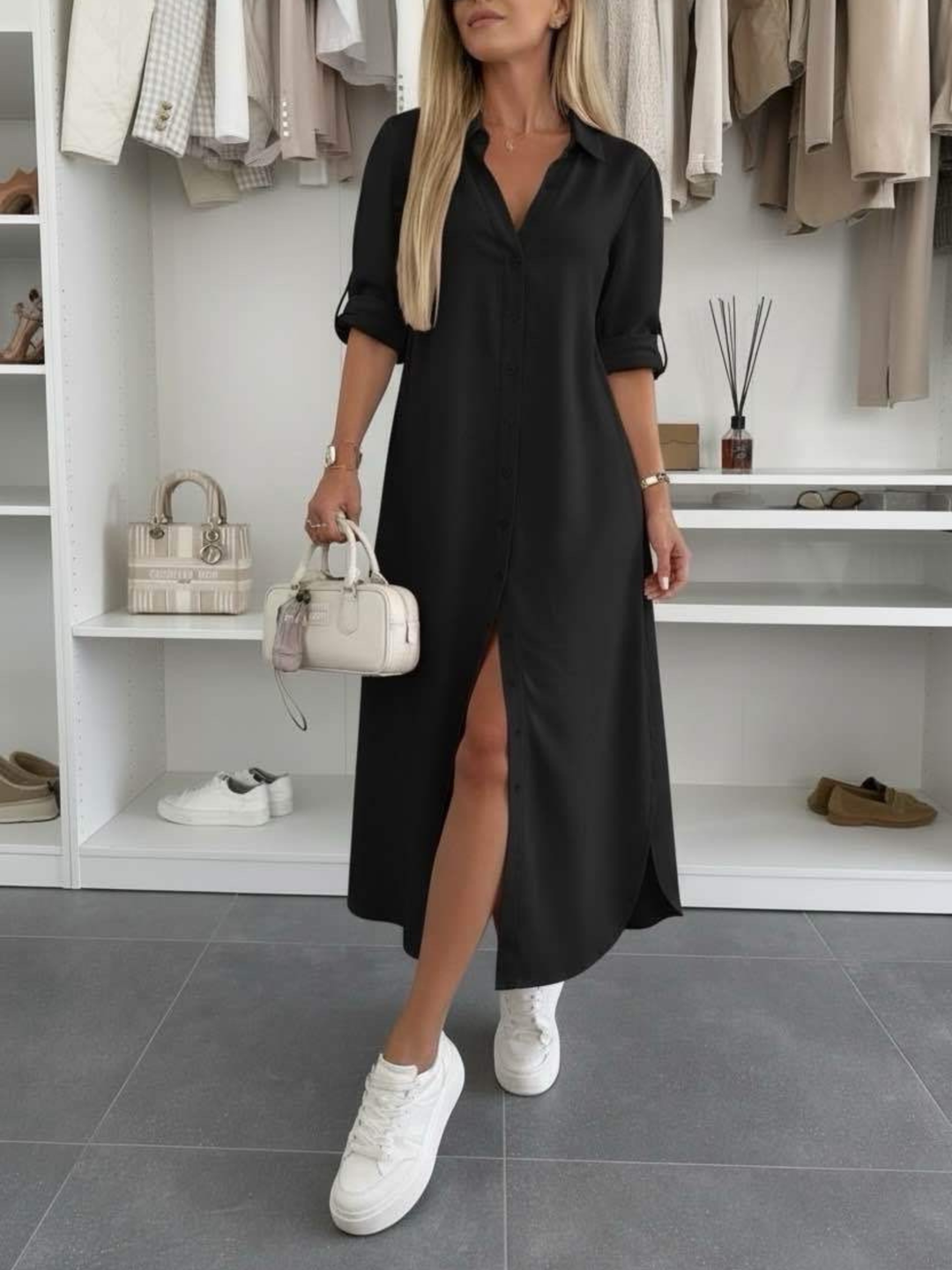 Aurora - Vestido Camisa Folgada