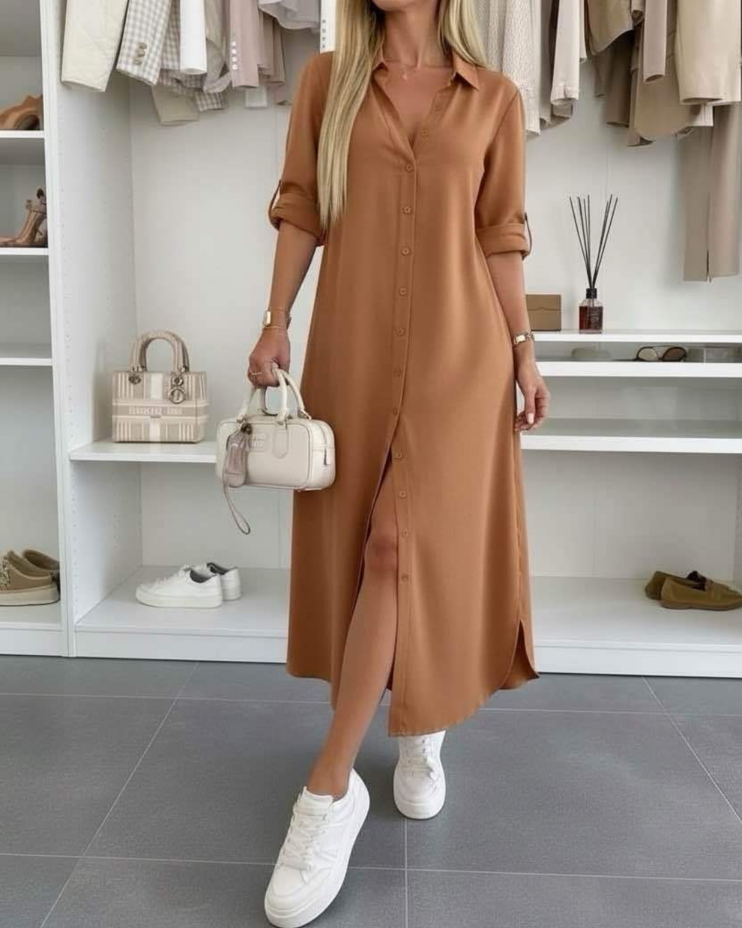 Aurora - Vestido Camisa Folgada