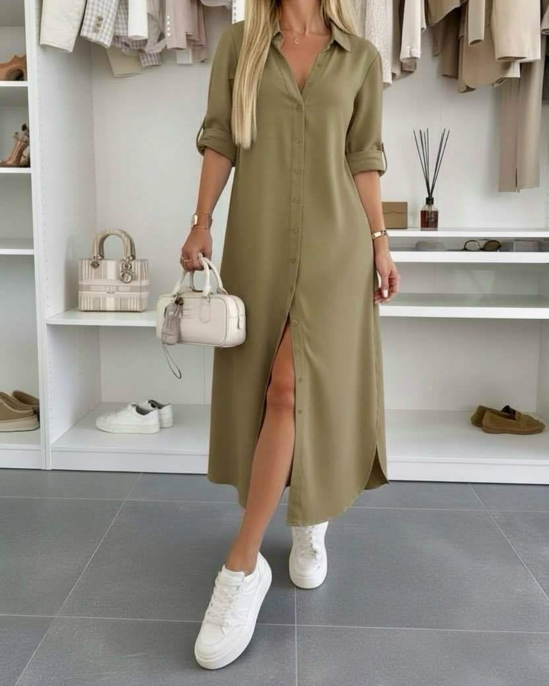 Aurora - Vestido Camisa Folgada