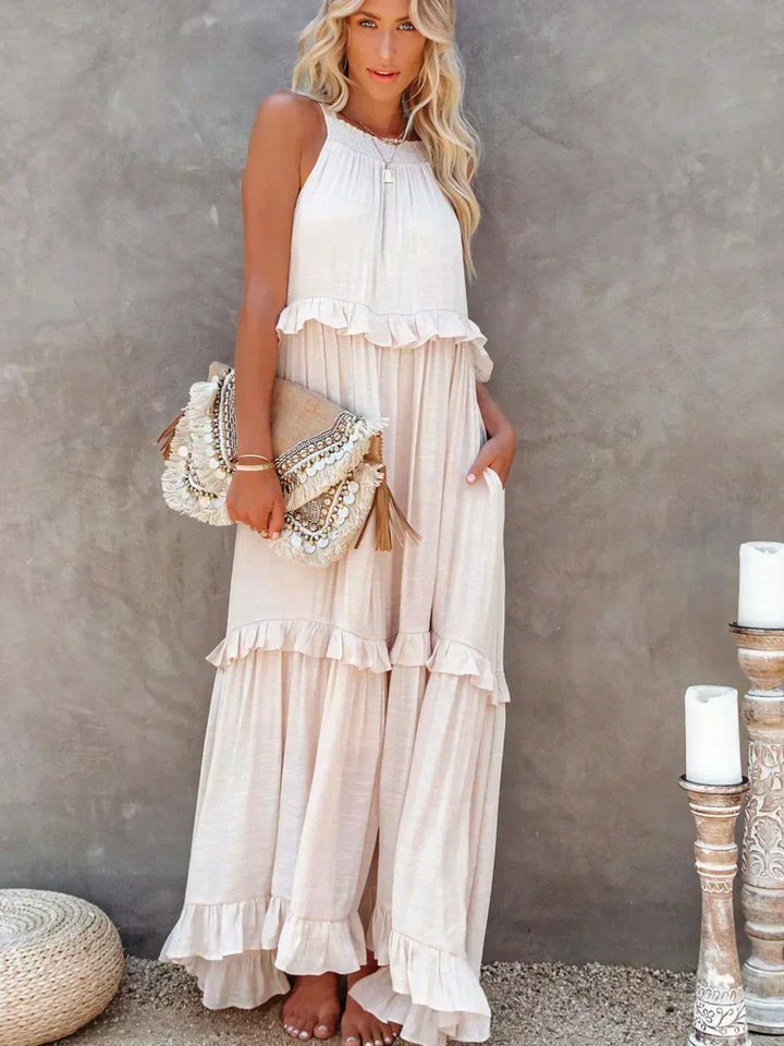 Coral - Vestido Longo