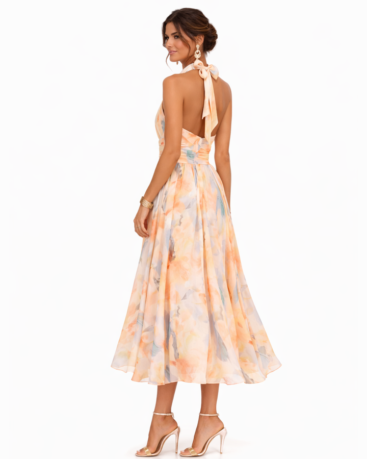 Aurora - Vestido Midi Floral Romântico
