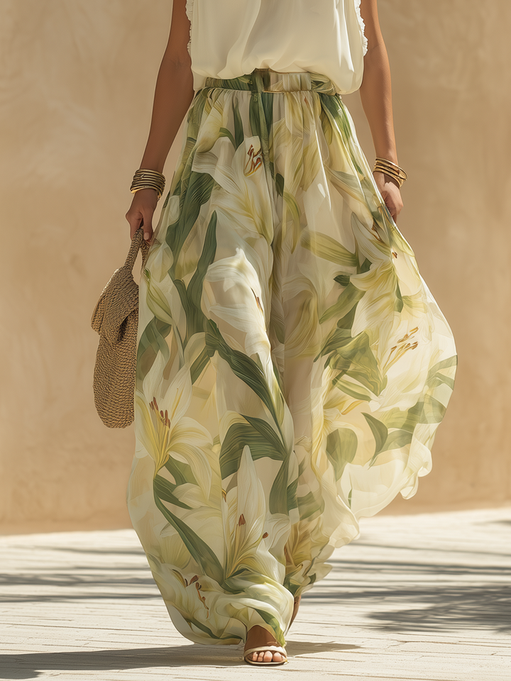 Leticia | Conjunto Fluido com Estampado Floral