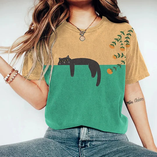 Camisola Gráfica Bicolor