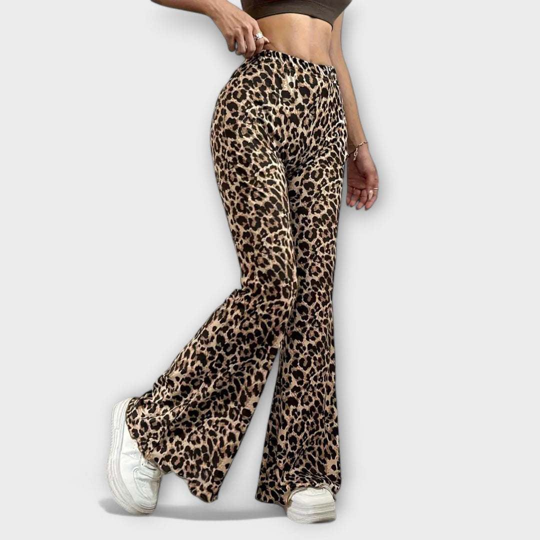 Francisca - Calças com Estampado de Leopardo