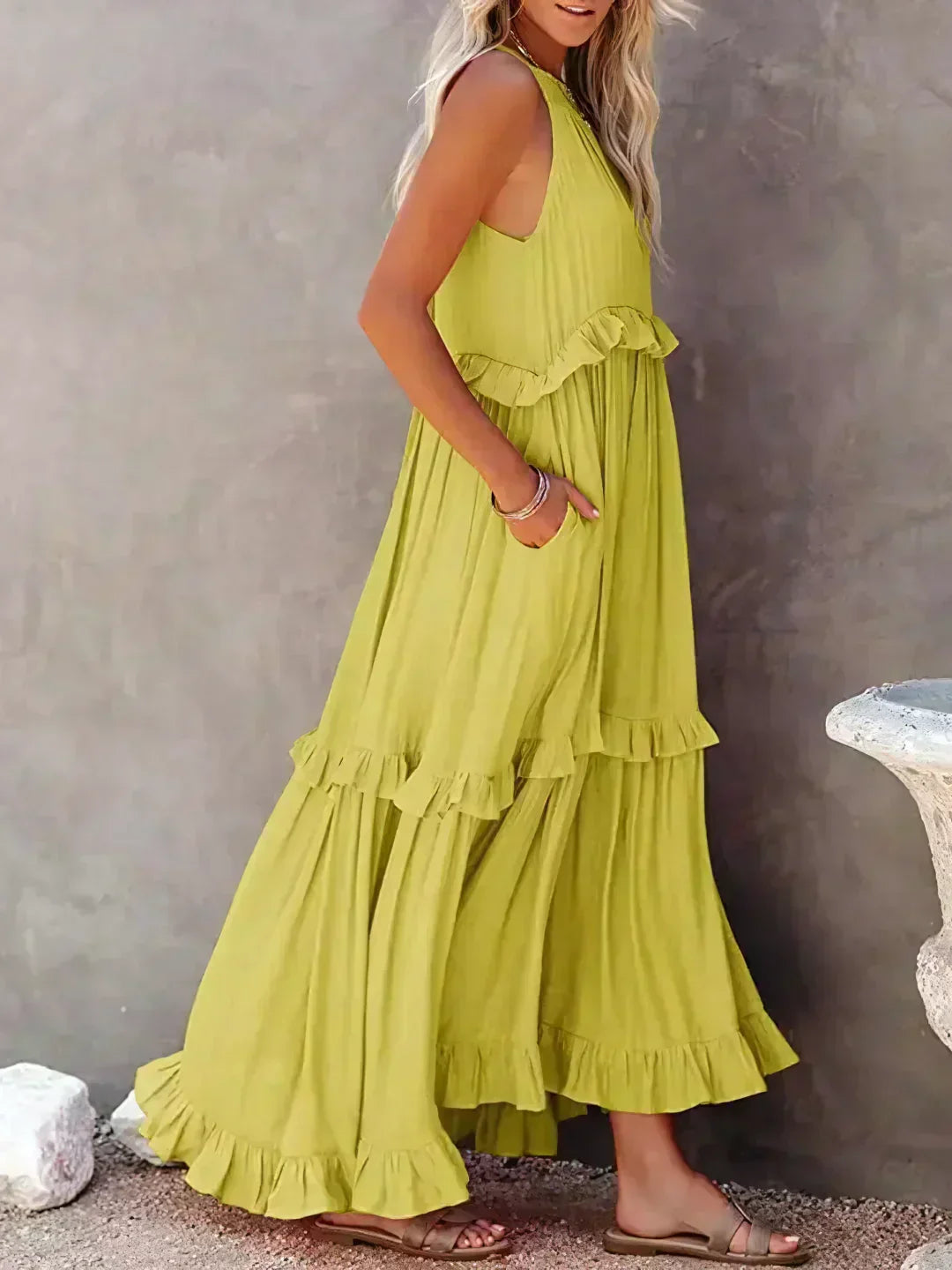 Coral - Vestido Longo