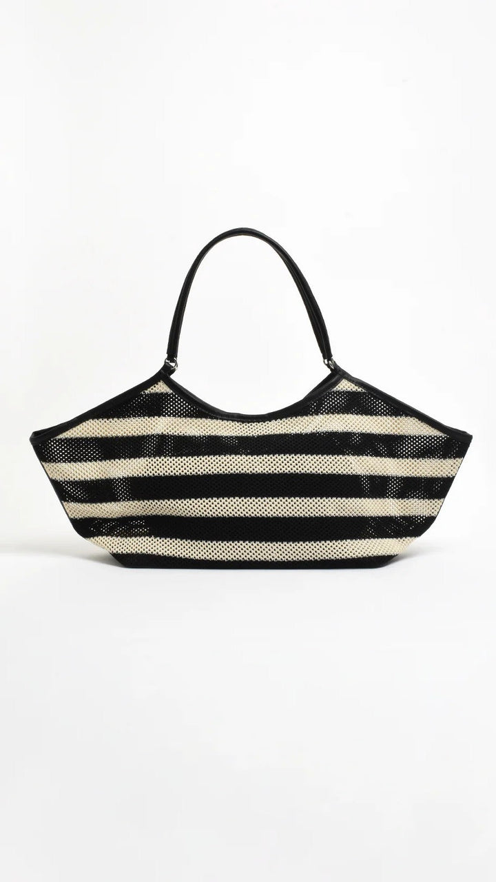 Tote Desportivo Trançado - Preto/Natural