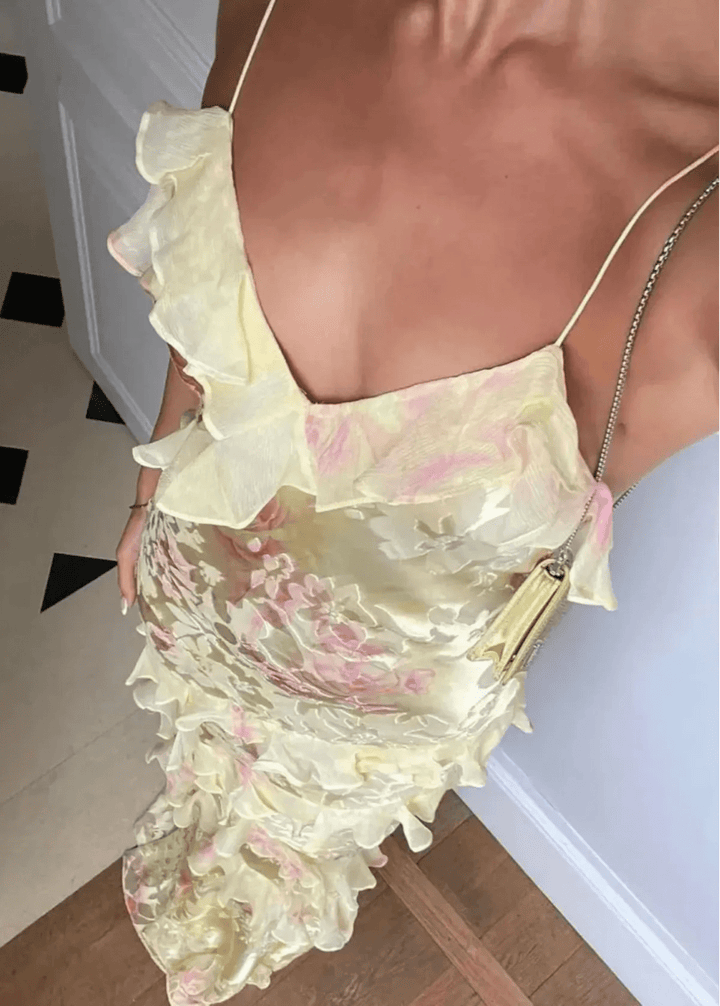 Maxi Vestido com Rendas Florais Leves