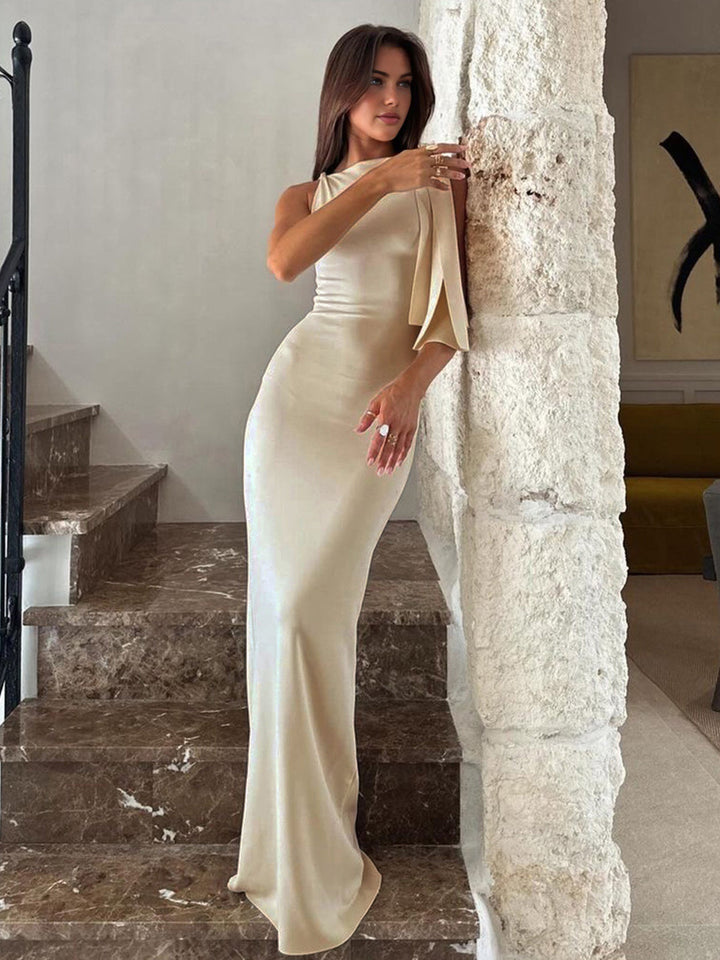 Maxi Vestido com Ombro Amarrado