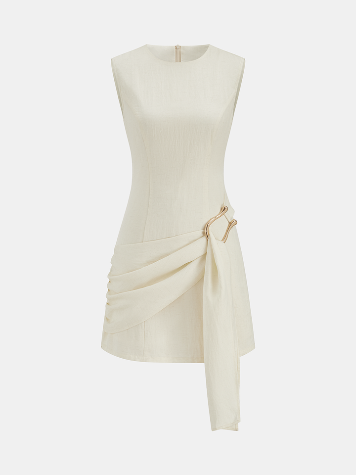 Mini Vestido de Linho Feminino