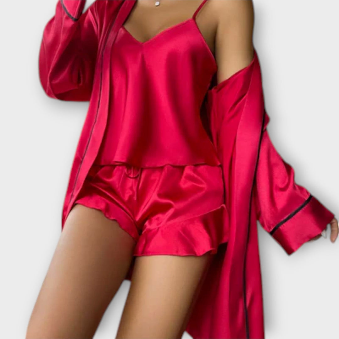 Felicidade - Conjunto de Pijama de 3 Peças