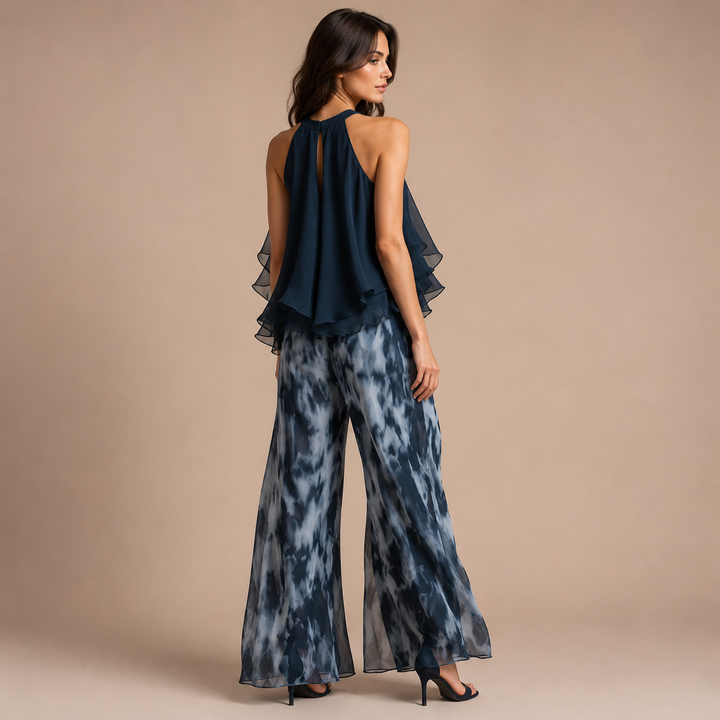 Triana – Conjunto Chiffon Azul-Oceano