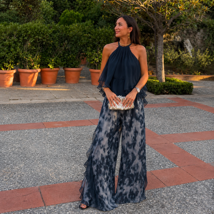 Triana – Conjunto Chiffon Azul-Oceano