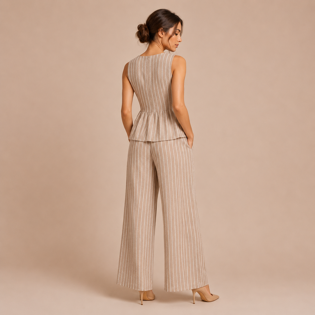 Paloma – Conjunto de Riscas com Top Decote em V