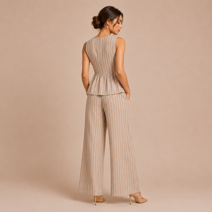 Paloma – Conjunto de Riscas com Top Decote em V