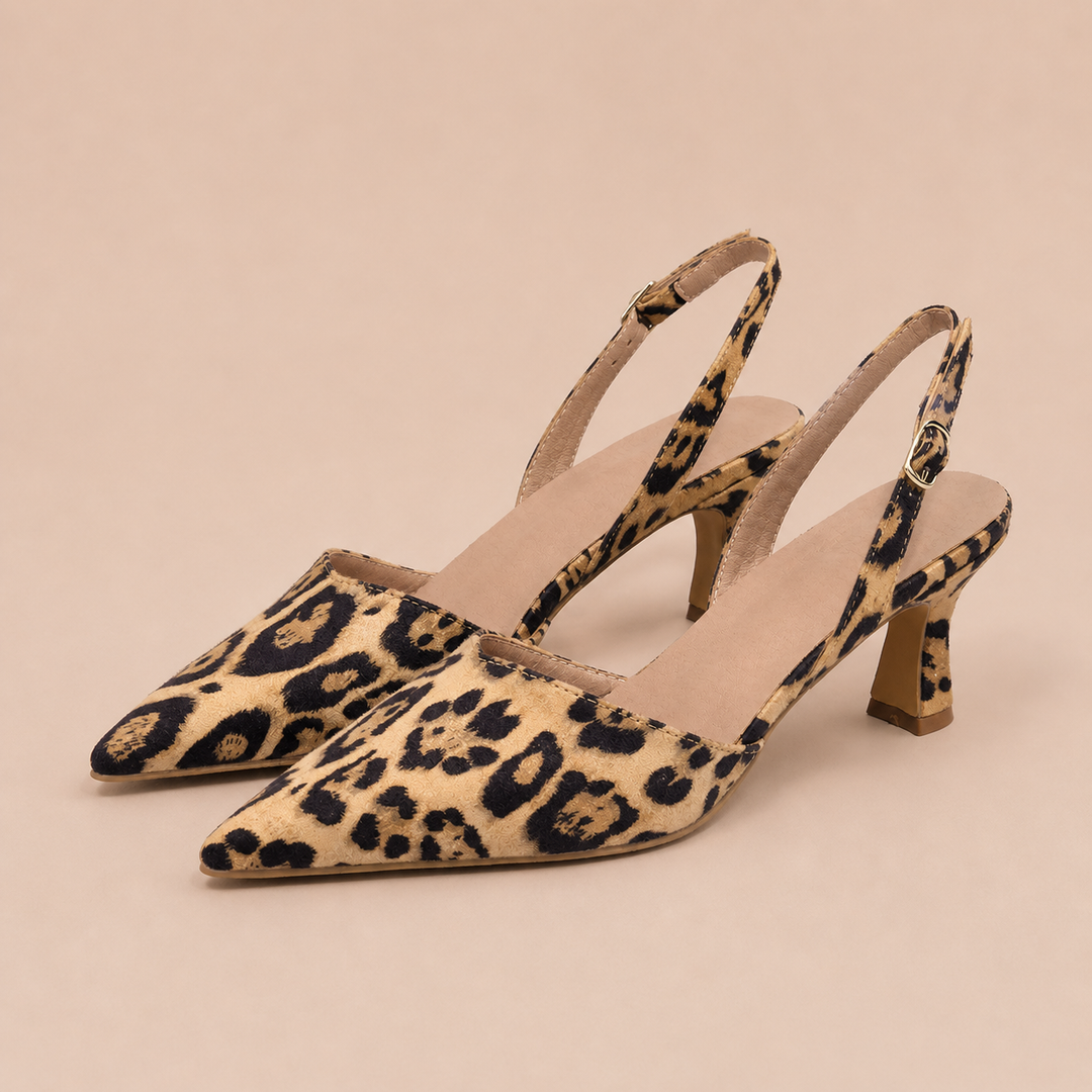 Sapatos de Salto Alto com Estampado de Leopardo