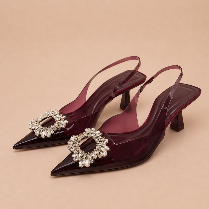 Sapatos Elegantes com Adorno Brilhante