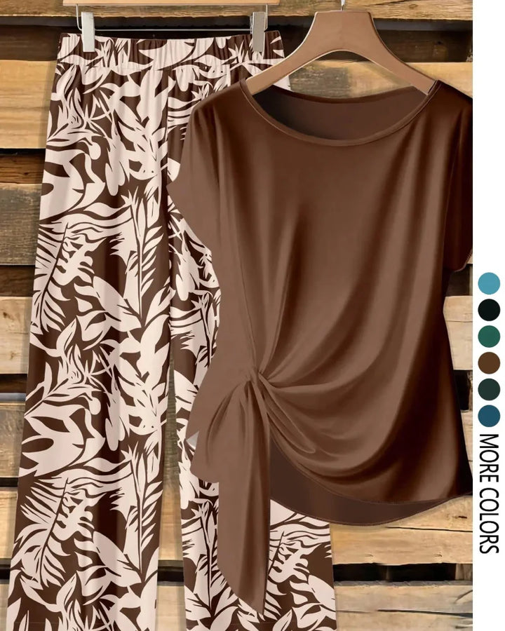 Verão | Conjunto estampado, camisa e calças
