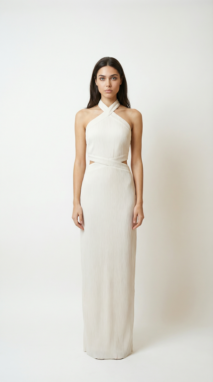 Cruzado Maxi Vestido Halter