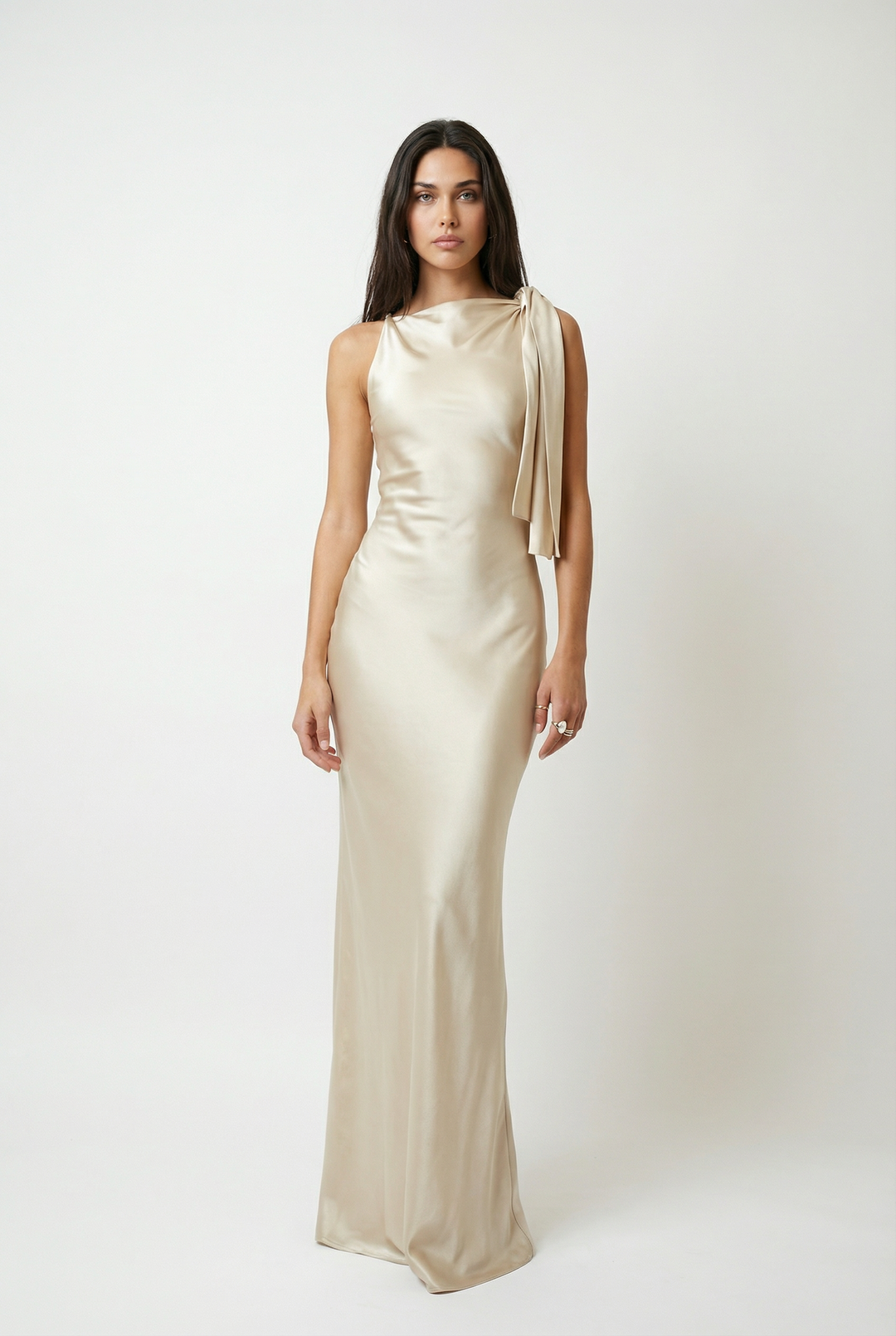 Maxi Vestido com Ombro Amarrado