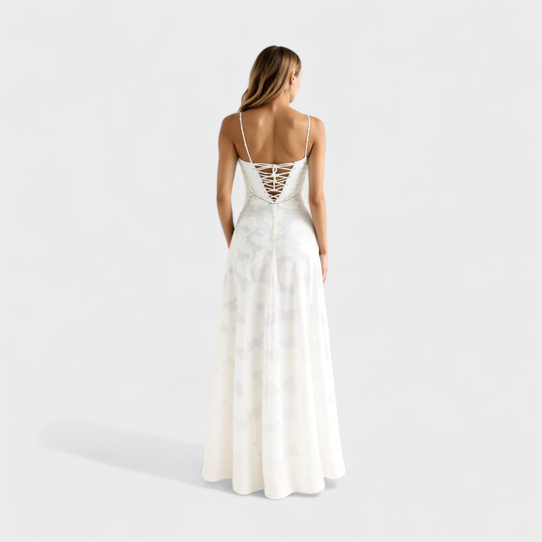 Verona - Vestido maxi em renda floral