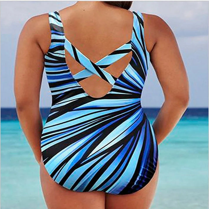 Lina | Monokini Push-Up às Riscas para um Look Feminino de Verão