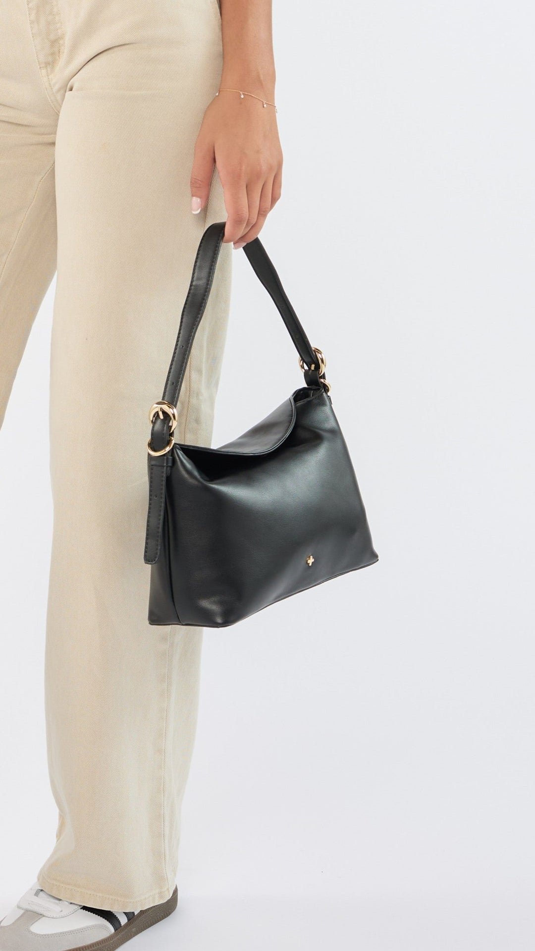 Bolsa de Ombro Lina - Preto / Dourado