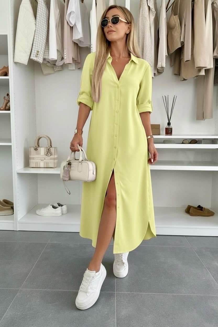 Aurora - Vestido Camisa Folgada