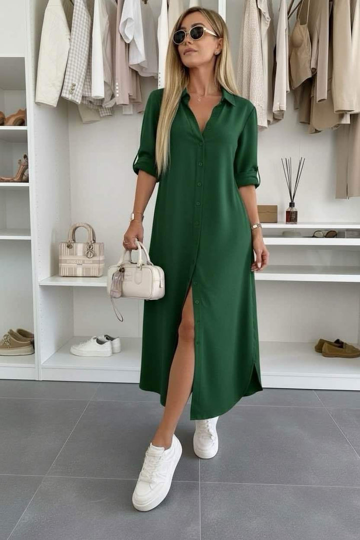 Aurora - Vestido Camisa Folgada