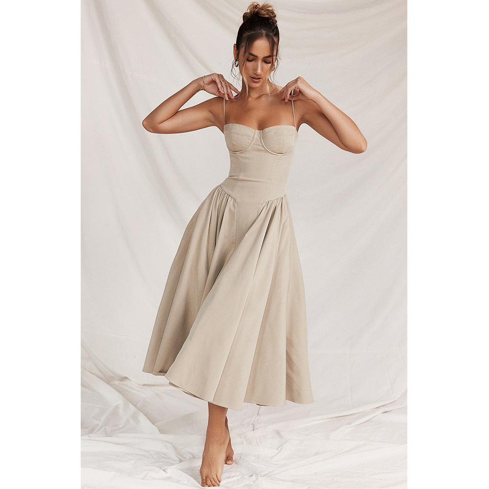 Vestido Midi Estruturado com Sutiã Embutido