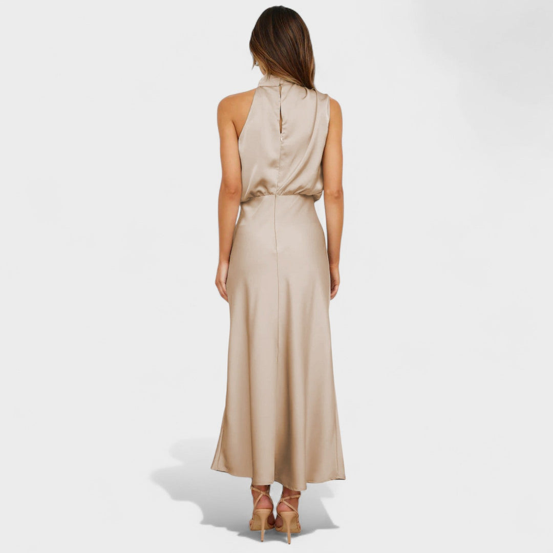 Alba - Vestido de Cetim Elegante