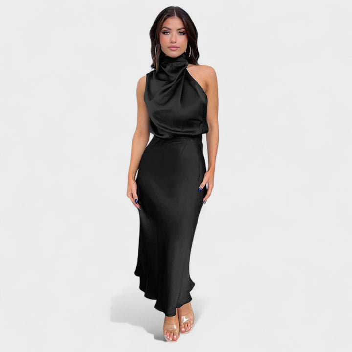 Alba - Vestido de Cetim Elegante