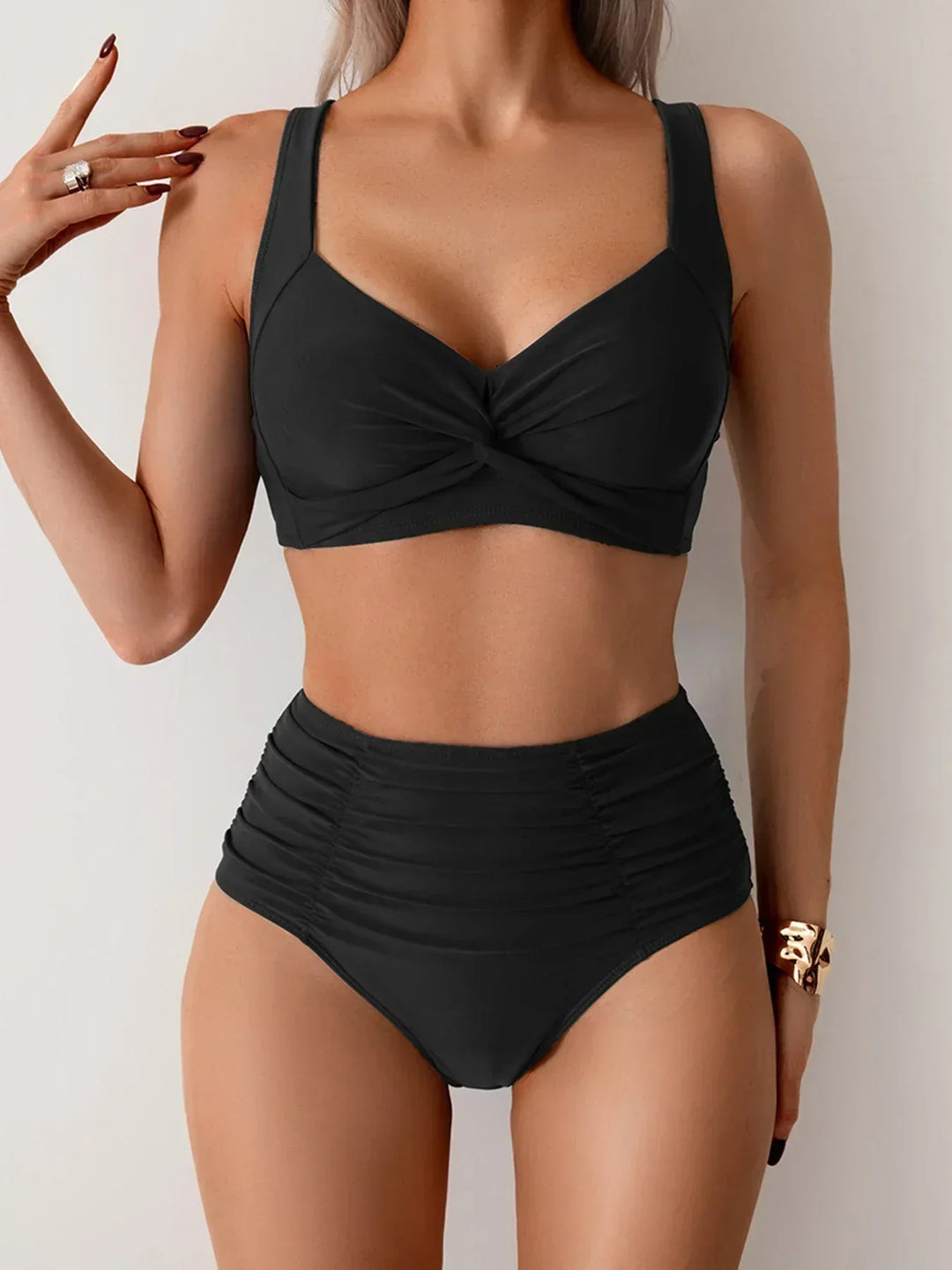 Maria - Conjunto de Bikini de Cintura Alta
