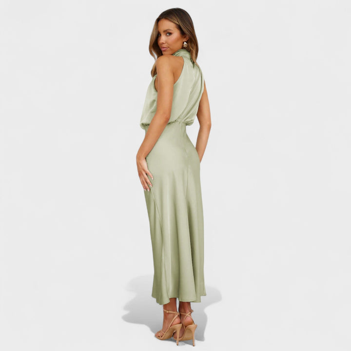 Alba - Vestido de Cetim Elegante