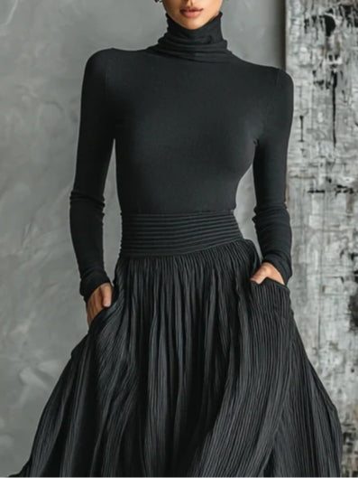 Eva | Conjunto Elegante com Saia Plissada