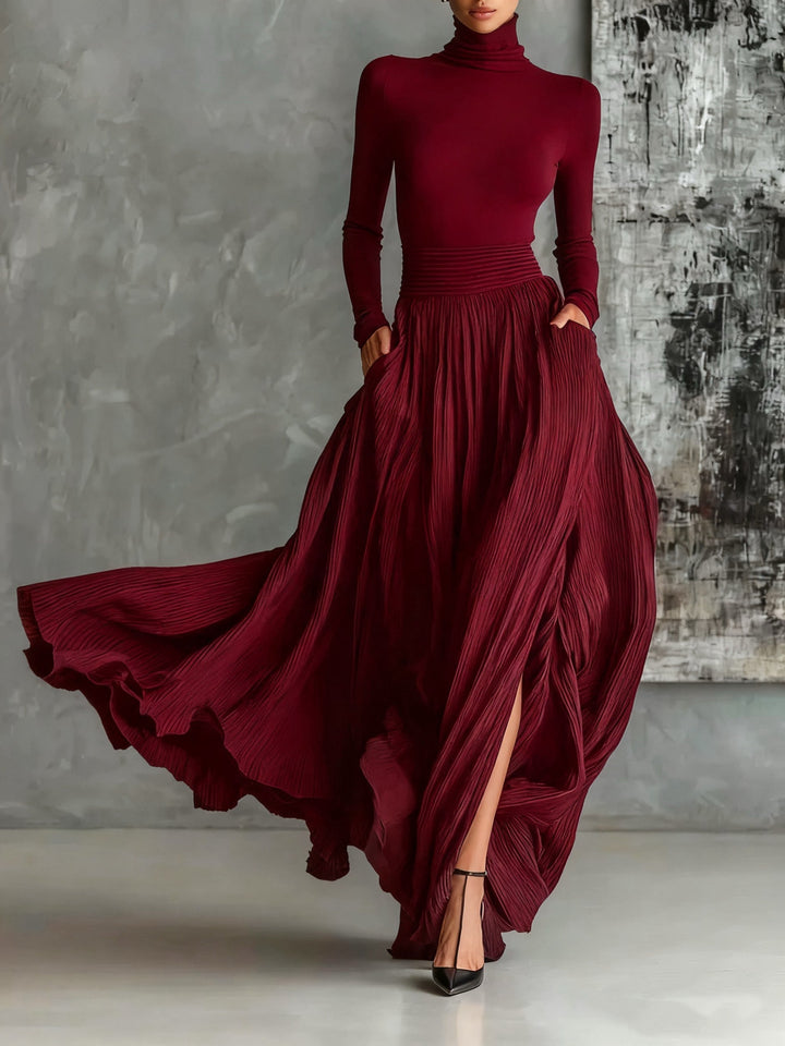 Eva | Conjunto Elegante com Saia Plissada