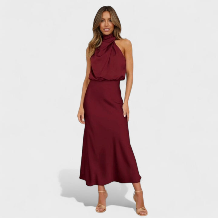 Alba - Vestido de Cetim Elegante