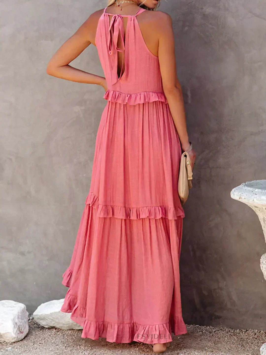 Coral - Vestido Longo