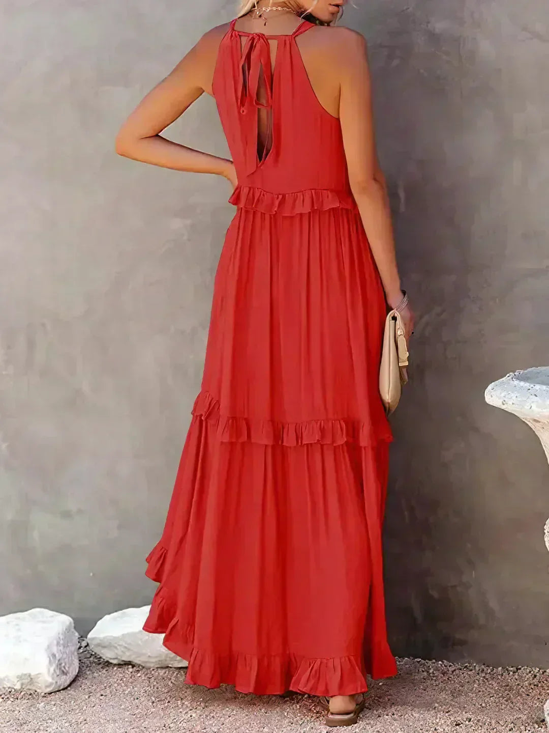 Coral - Vestido Longo