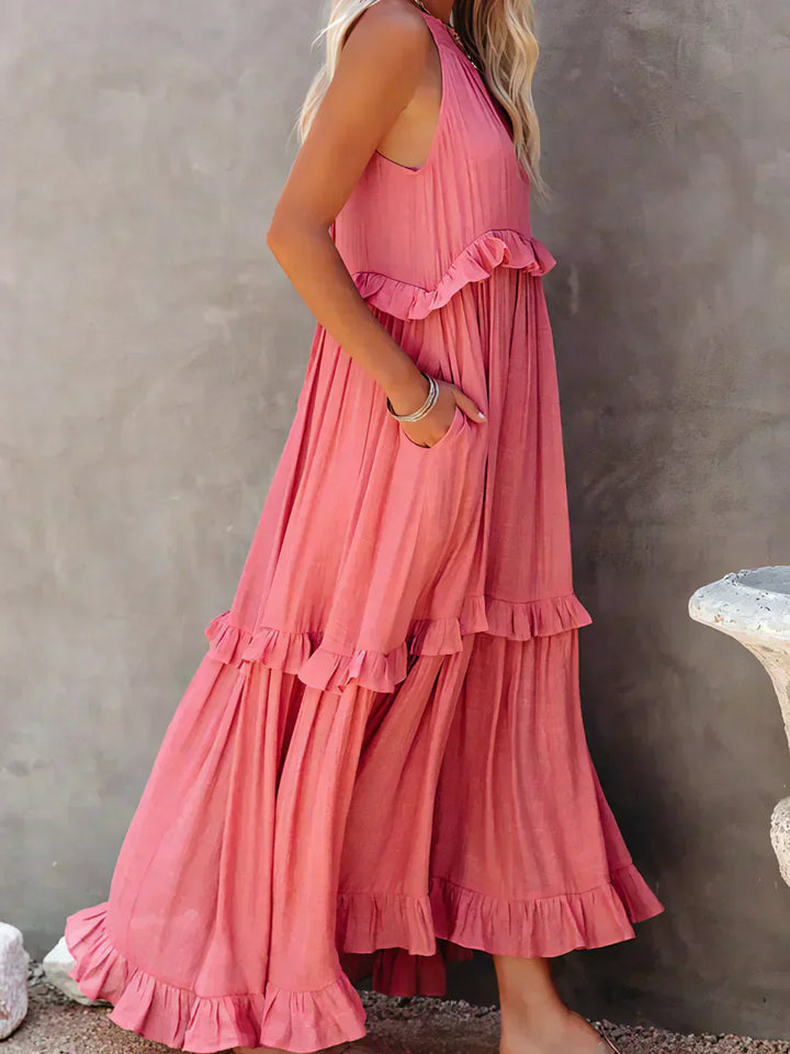 Coral - Vestido Longo