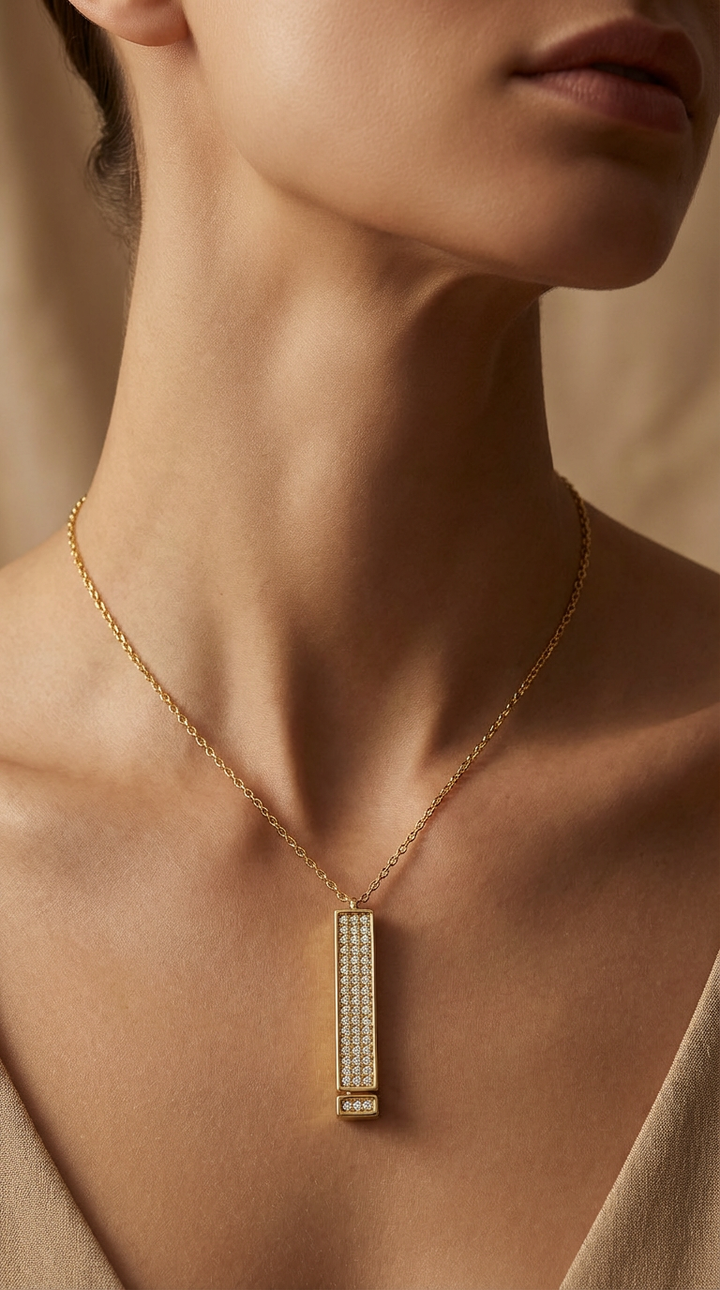 Amora - Colar com Pendente Mensagem Secreta Crystal