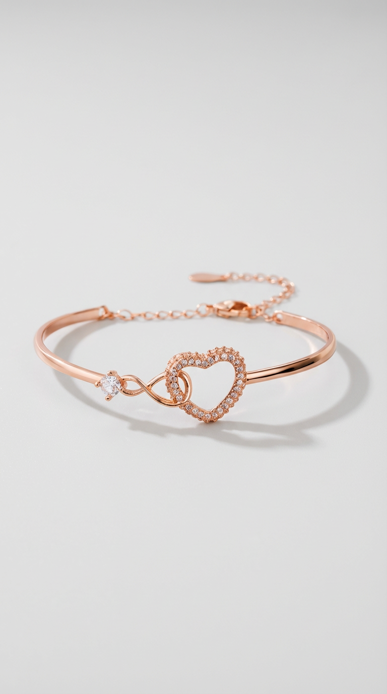 Elara - Pulseira Coração Infinito Crystal