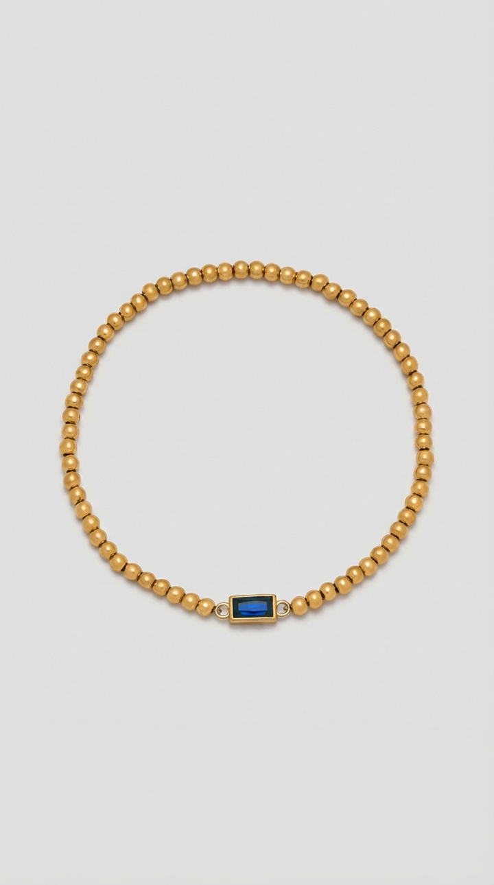 Celeste - Pulseira Birthstone com Contas