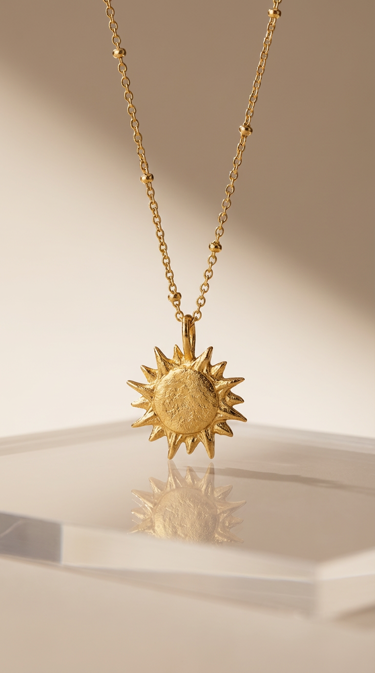 Solara - Colar Medalhão Sol